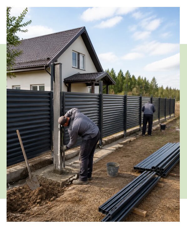 Строительство заборов под ключ с установкой в Нижнем Новгороде