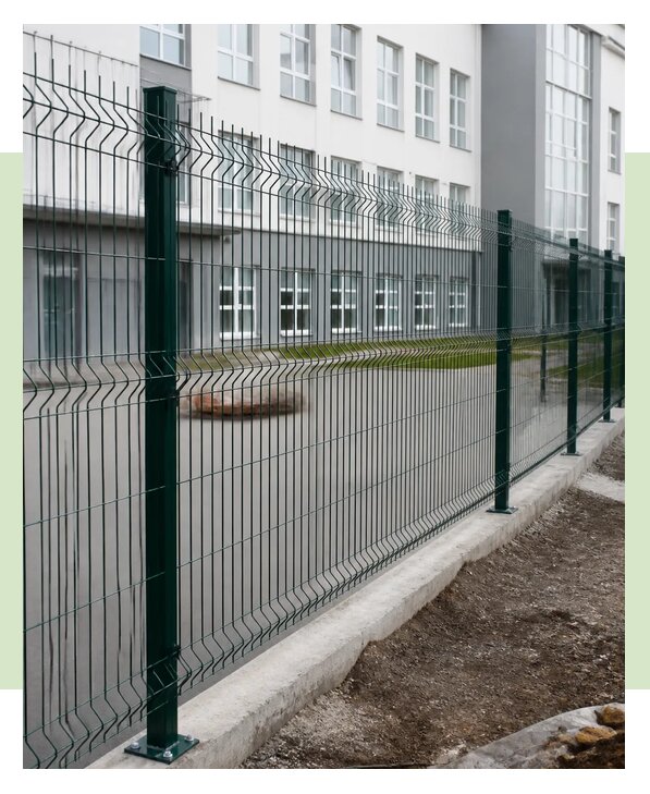 Установка 3Д забора для школы и прилегающей территории в Нижнем Новгороде