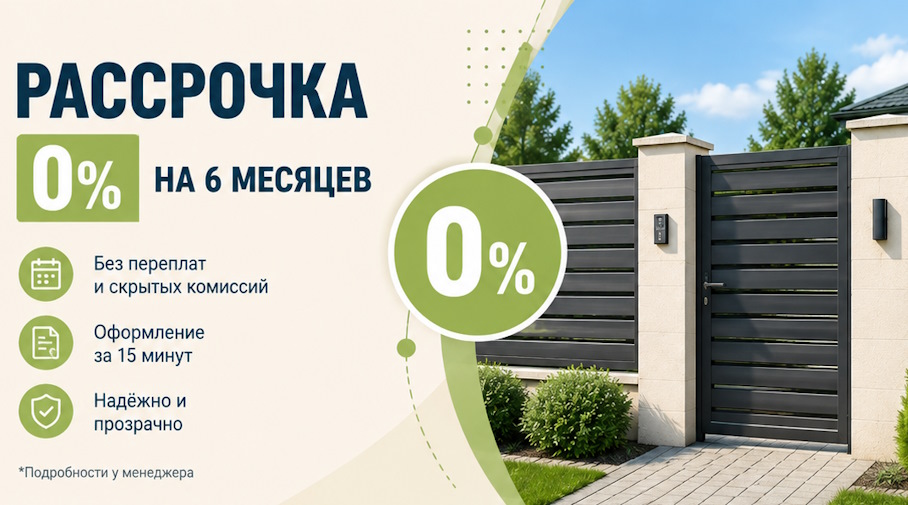 Акция! Рассрочка 0% на 6 месяцев